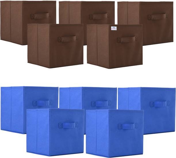 Heart Home Plain Square Foldable Toy & Book Storage Box Storage Box