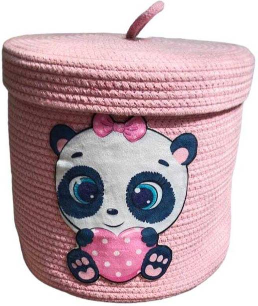 Adorn 10 L Pink Laundry Stool/Storage