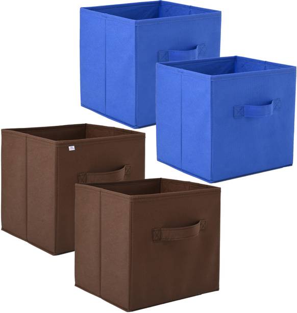 Heart Home Plain Square Foldable Toy & Book Storage Box Storage Box