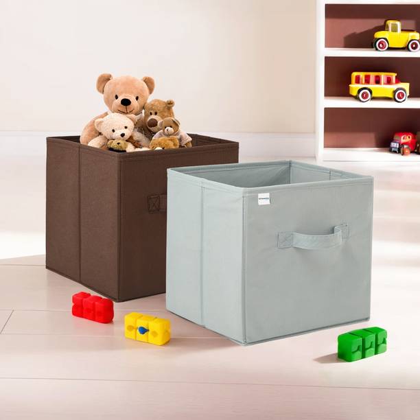 HOMESTIC Plain Square Foldable Toy & Book Storage Box