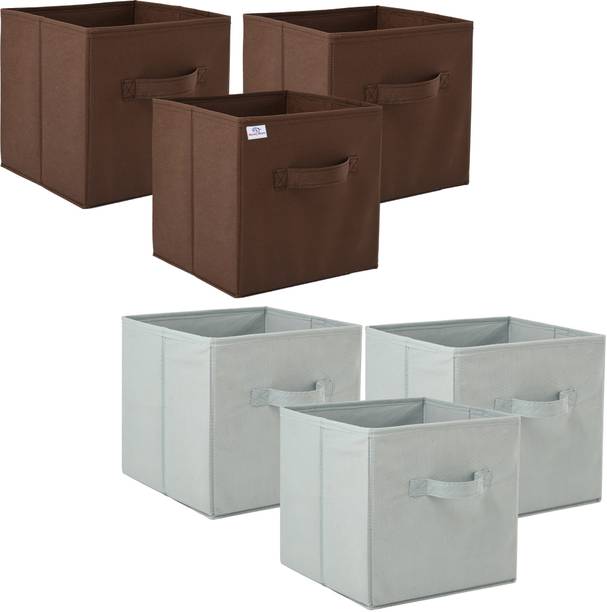 Heart Home Plain Square Foldable Toy & Book Storage Box Storage Box