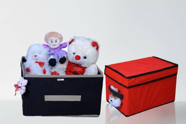 PETALS CASE MULTIPURPOSE TOY ORGANIZER-RED & BLACK|WARDROBE ORGANIZER|TOY ORGANIZER Storage Box
