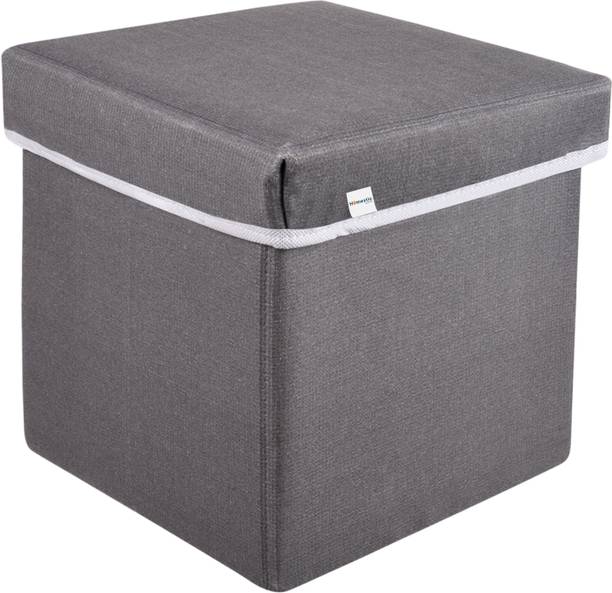 HOMESTIC Foldable MDF Wooden Storage Stool For Living Room|Toys| Storage Box