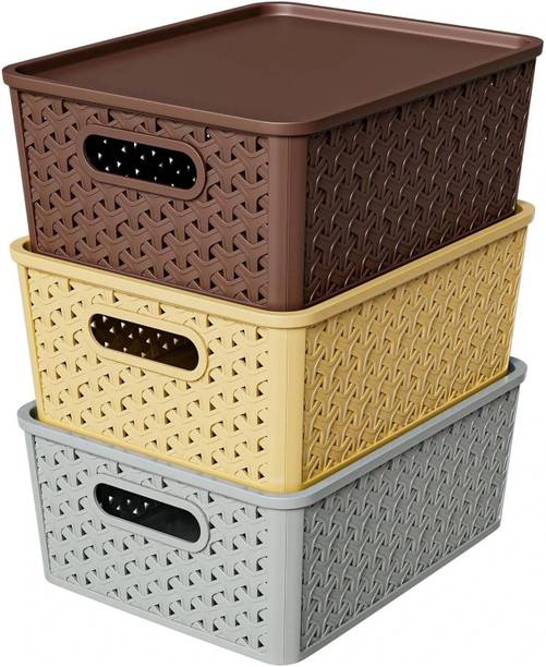 Radhe Krishna Storage Basket Set 3 Piece Storage Box