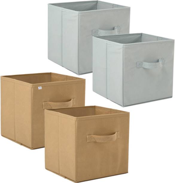 Heart Home Plain Square Foldable Toy & Book Storage Box Storage Box