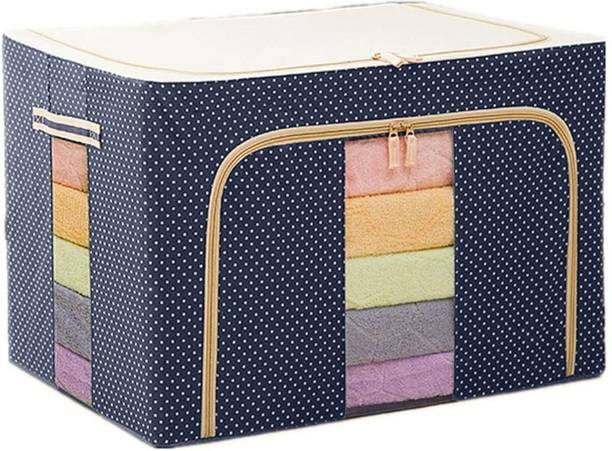 Zeinwap 66 L Large Capacity Clothes Storage Bag Organizer With Thick Fabric Visible Storage Box