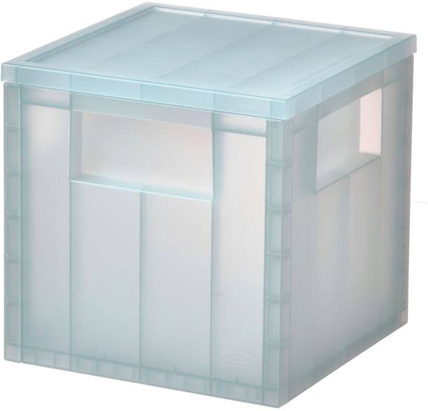 IKEA Digital Shoppy Storage box with lid, transparent grey-blue, 16.5x16.5x16.5 cm Storage Box