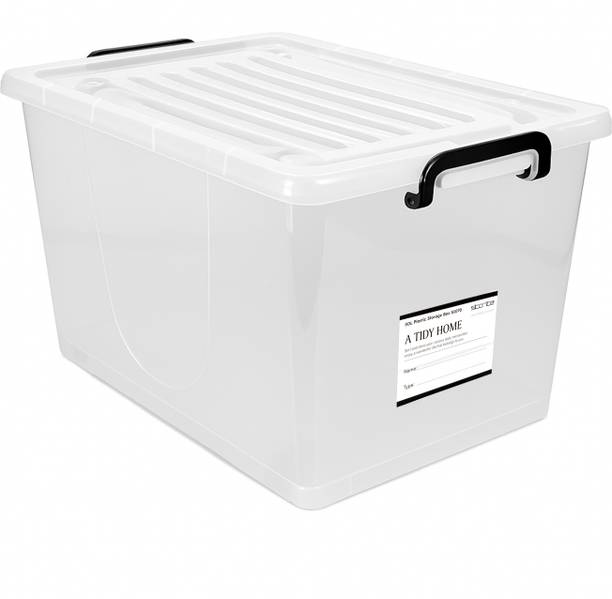 STORITE 50 Ltr Multipurpose Plastic Storage Container Box With Wheels Storage Box