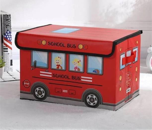 BLENZZA DECO Kids School Bus /Sitting/Storage Box/Playing Toy Storage Box