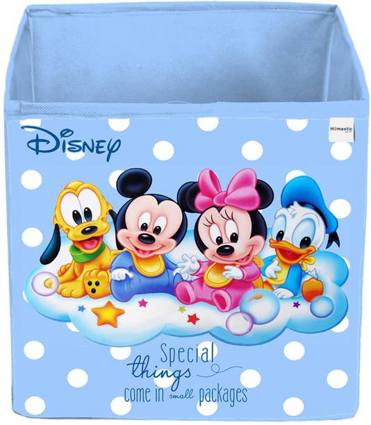 HOMESTIC Disney Baby Team Mickey Print Foldable Storage Cube For Toy (Royal Blue) Storage Box