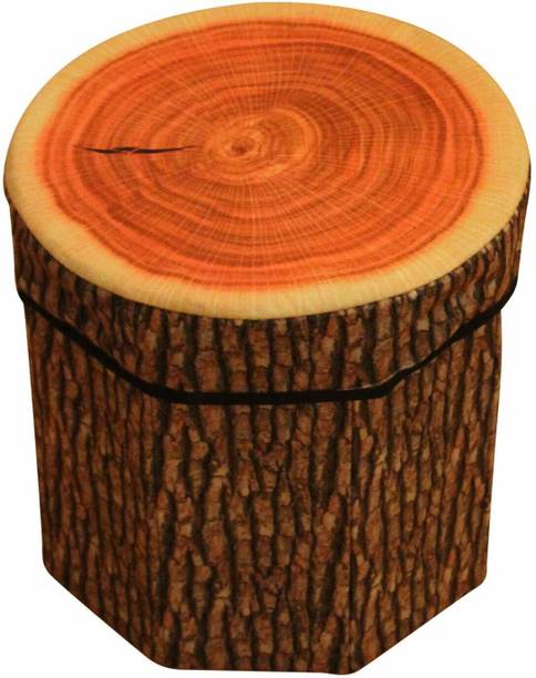 VACULACE Cardboard Ottoman Box Organizer Cum Stool with Seat Cushion Toys for Kids Storage Box