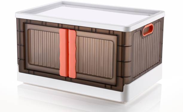 Aalok Foldable Organizer Box with Wheels – Double Door Storage for Home & Office Plastic Cupboard
