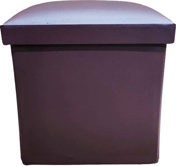 NEERAK Foldable Stool Storage Box with Lid – Ottoman Footrest Seat Footstool (Small) Storage Box