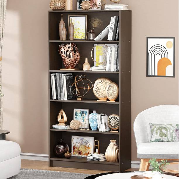 LUKZER Bookcase Storage Cabinet (MR-032) Engineered Wood Open Book Shelf