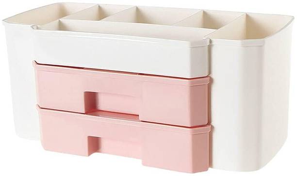 GaxQuly Plastic Drawer Storage Box Cosmetic,Jewelry Holder, Office Desk Organizer Vanity Box Storage Basket