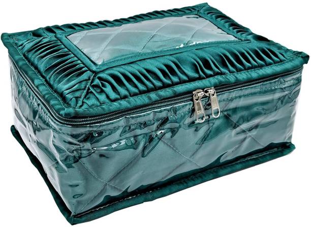 eLDe Jewelry Organizer Box with 17 Pouches| Necklace, Earring, Bangle &Travel Storage Everyday, Travel Friendly Vanity Box