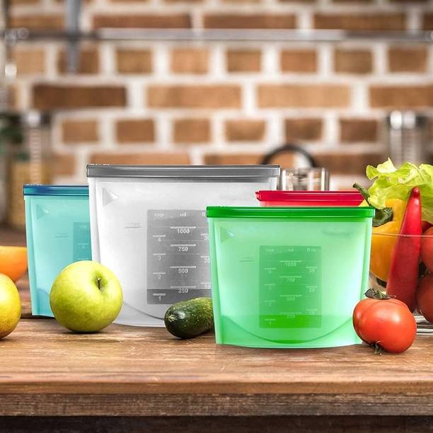 Almond Silicone Food Storage Bag,Microwave Dishwasher Freezer Oven Safe Food Silicone Storage Pouch