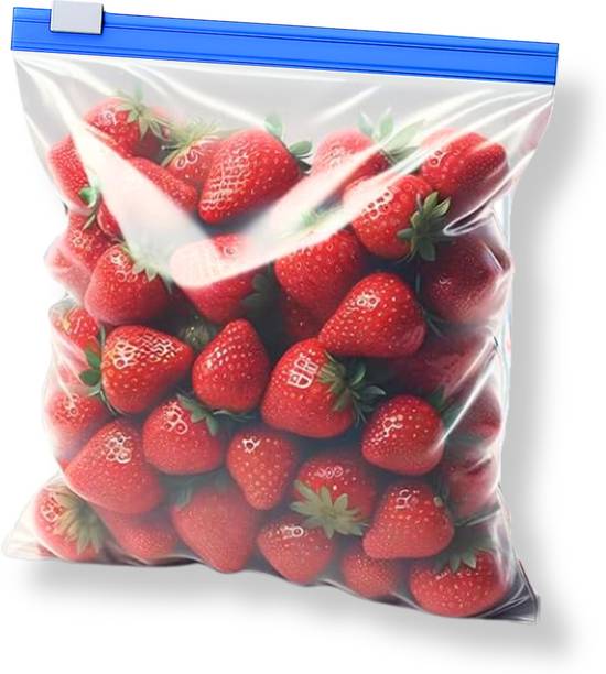UrbanBee Ziplock Vegetable & Food Storage Fridge Bags | Size : Medium (9 x 10 Inch) | Plastic Storage Pouch