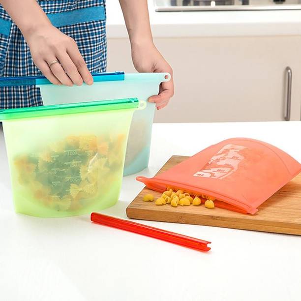 Huayue ™ Silicone Food Storage Grade Vegetable Storage Bag Bag Fruit Silicone Storage Silicone Storage Pouch