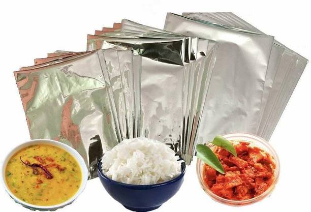 DNY Aluminium Silver Foil Bags for Dry Food Parcel Bags, Pack of 100 (6"X8") Aluminium Storage Pouch