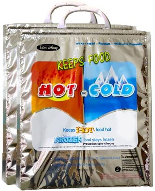 HOMFEL Take Away Hot and Cold Small Bag for Food Storage, Reusable Thermal Aluminium Storage Pouch