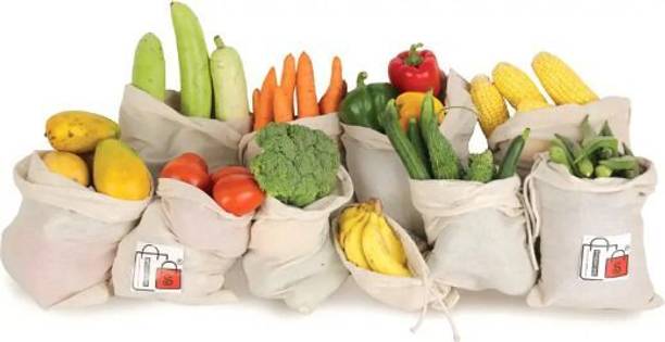 shlokenja Jute Storage Bags | 2 Large Zipper, 5 Medium & 5 Small Jute Cotton Storage Pouch