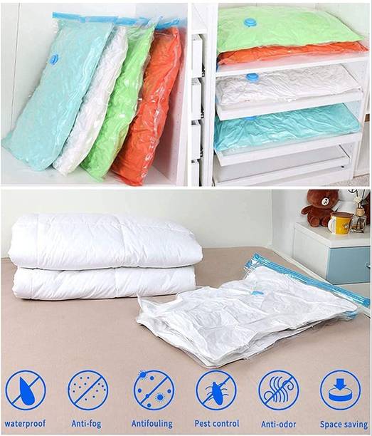 TINSUHG Vacuum Bags for Travel with Pump-Reusable Packing Vacuum Storag Travel Storage Vacuum Bags