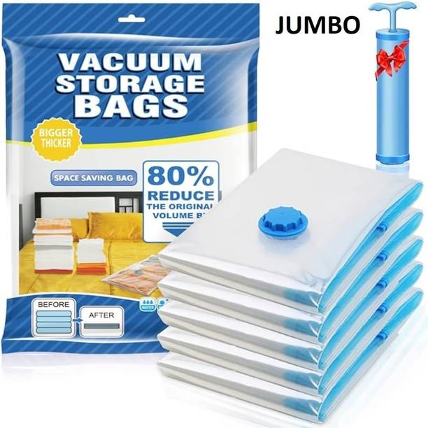 niava Storage Vaccum Bag pack of 6 (Jumbo 70 X 100 cm) Travel Storage Vacuum Bags