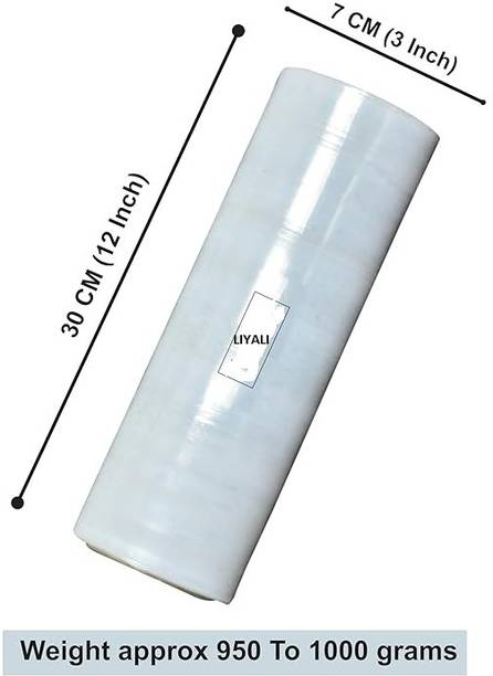 LIYALI 30 cm 300 ft Biodegradable 12 inch Stretch Film wrap Roll for Packaging