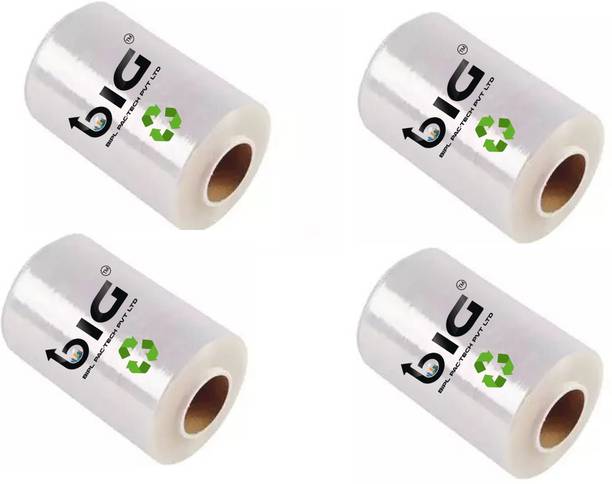 BIPLPACTECH 7.5 cm 328 ft Oxo-Biodegradable Packing Material (Pack of 4) Transparent stretch film roll