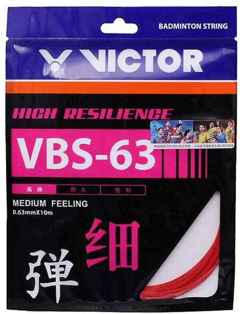 VICTOR VBS-63 High Resilience Badminton Racket String 1000 Badminton String - 10 m