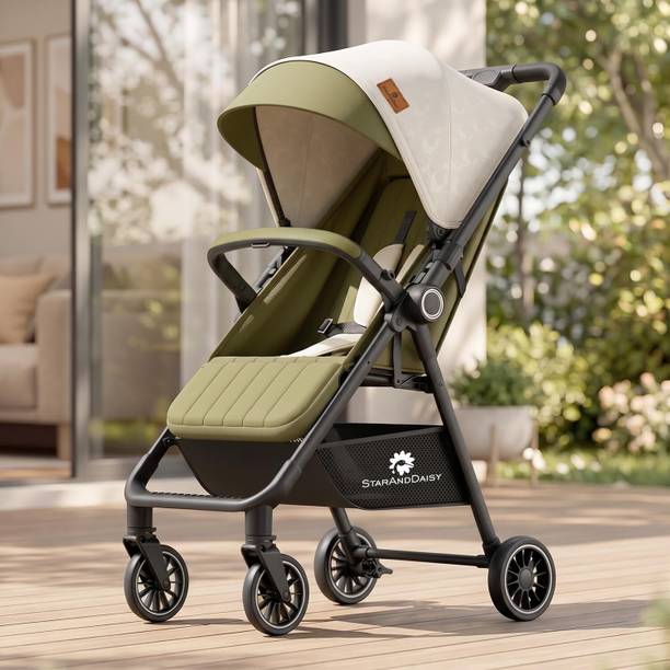 StarAndDaisy Baby Stroller for 6–36 Months, Foldable Pram with Reclining Seat & Canopy Stroller
