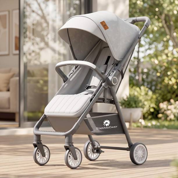 StarAndDaisy Baby Stroller for 6–36 Months, Foldable Pram with Reclining Seat & Canopy Stroller