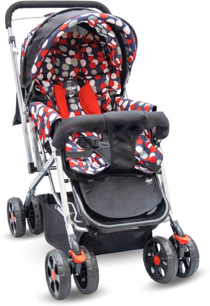 Lovely Baby Baby Stroller Pram with 5 Point Saftey Harness Reversible Handlebar Twin Strollers & Prams