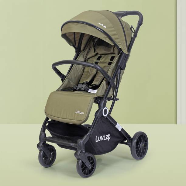 LuvLap Elite Baby Stroller & Pram 0–3 Yrs | 5-Point Harness | Easy Fold | Large Basket Stroller