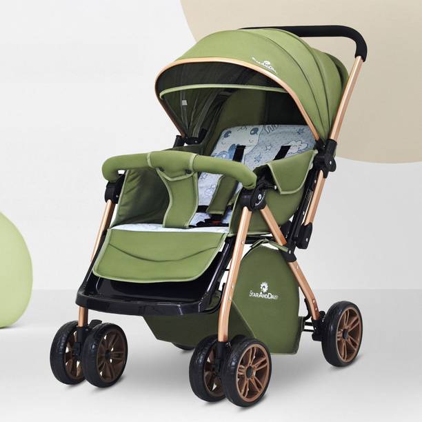 StarAndDaisy Baby Stroller for 0-3year Infant & Toddler, Foldable, Lockable 360° Swivel Wheel Stroller