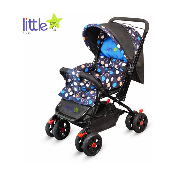 LITTLE RIDES Explorer Baby Stroller New Born/Kids, with Safety Belt, 360 Swivel Wheel Stroller