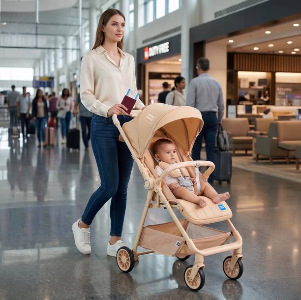 MeeMee Easy Go Baby Stroller for 0-3 Years, Baby & Kids With 5 Point Safety Harness Pram