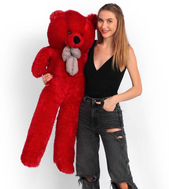 Ziraat Cute bootsy Red color 36 Inch 3 feet - 90CM Huggable And Loveable For Gift To Specialone Teddy Bear  - 90 cm