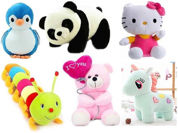 MPR ENTERPRISES Stuffed toy teddy bear for unisex children , adults playing toy Pack of 6 - 25 cm