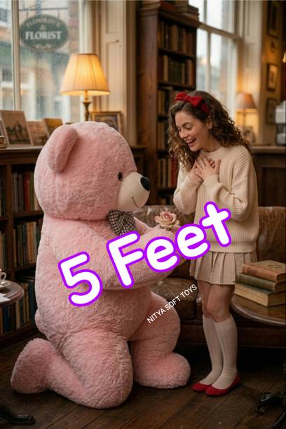 NITYA SOFT TOYS Giant Pink Teddy Bear 5 Feet Plush Soft Toy for Girls  - 60 inch