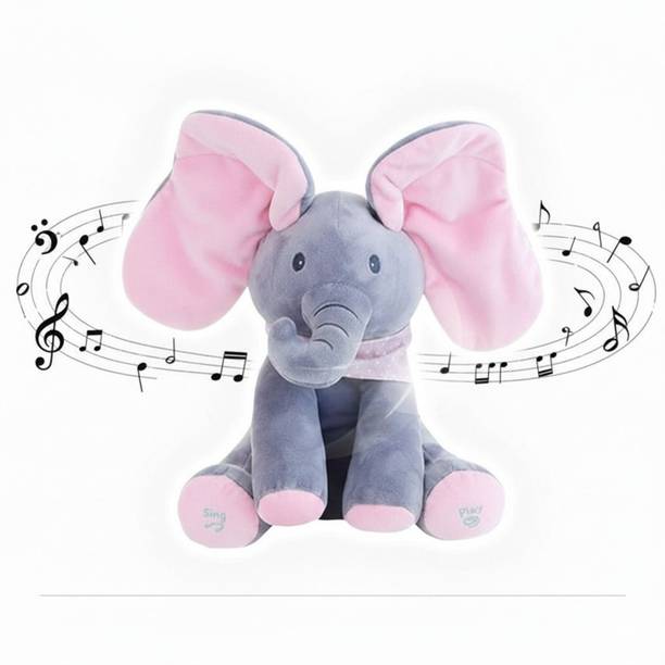Bitline Interactive Musical Elephant Toy Moving Ears, Songs and Singing & Playing - 30 cm