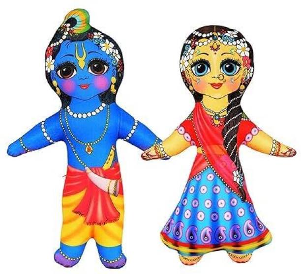 Vrindavanstore.in Radha Krishna Baby Soft Toys (Lord's Radha & Krishna)  - 7.5 inch