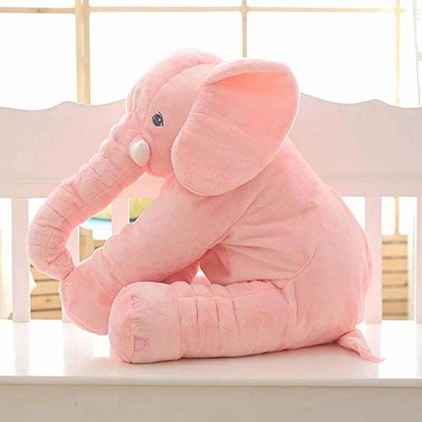 abhishek trading company Baby elephant pillow Toddler Soft Stuffed Elephant Shape Plush Cushion Pillow_ST  - 50 cm