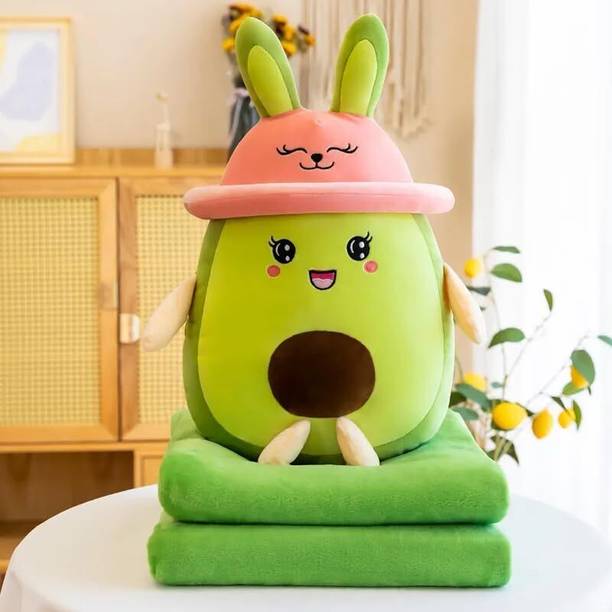 tinytotem Cuddly Avocado Plush Toy - Soft Stuffed Fruit for Kids & Babies, Safe Gift  - 35 cm