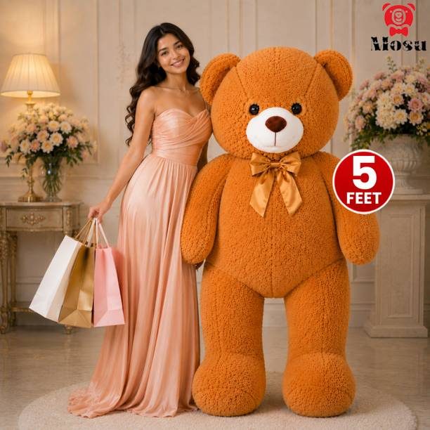 MOSU 5 Feet Brown Cute Teddy Bear Giant Stuffed Plush Toy for Gift  - 150 cm