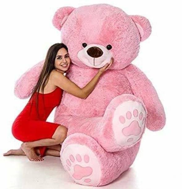 TWOLOVER 3 Feet Pink Printed Paw Teddy Bear with Gift/Valentine Gift-91 cm (Pink)-N1  - 15 cm