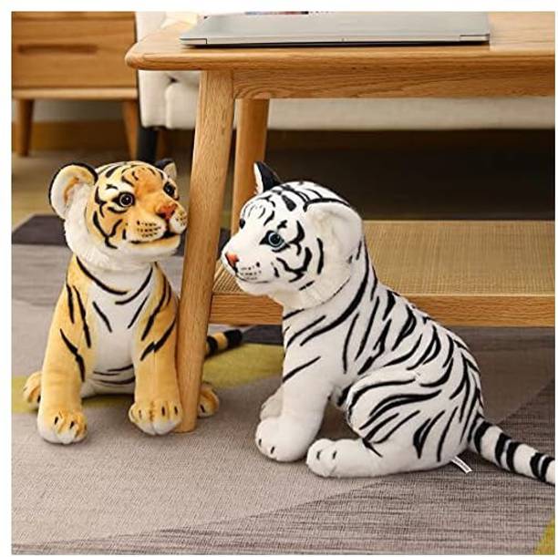SHREEJI GIFT Cute Small Multicolour Stuffed Tiger Soft Toy For Children (Pack of 2) - 23 cm