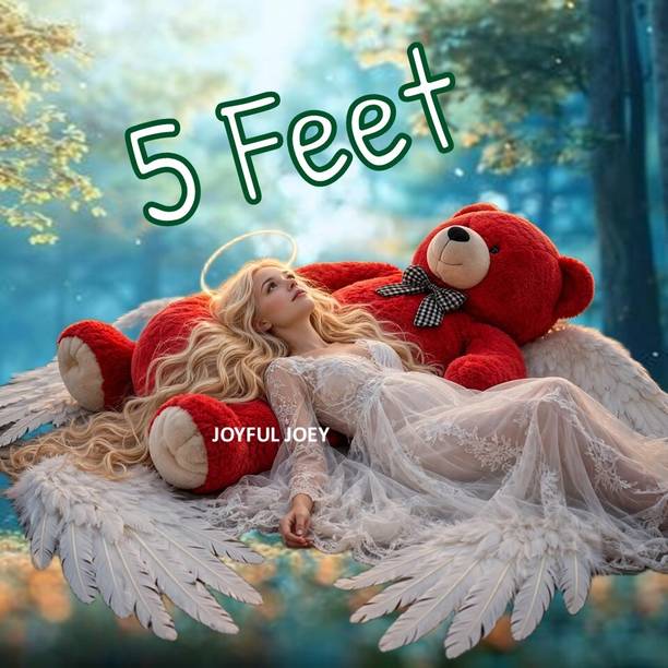 JOYFUL JOEY Giant Soft Red Teddy Bear 5 Ft Plush Toy for Birthday and Anniversary  - 60 inch