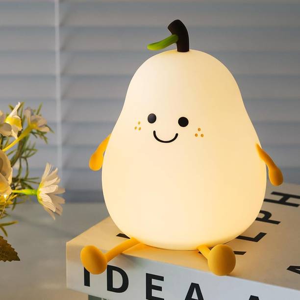 Bluetech Cute Pear Color Changing Light, Tap Fun Lamp for Kids Room, Rechargeable Lamp - 15 cm